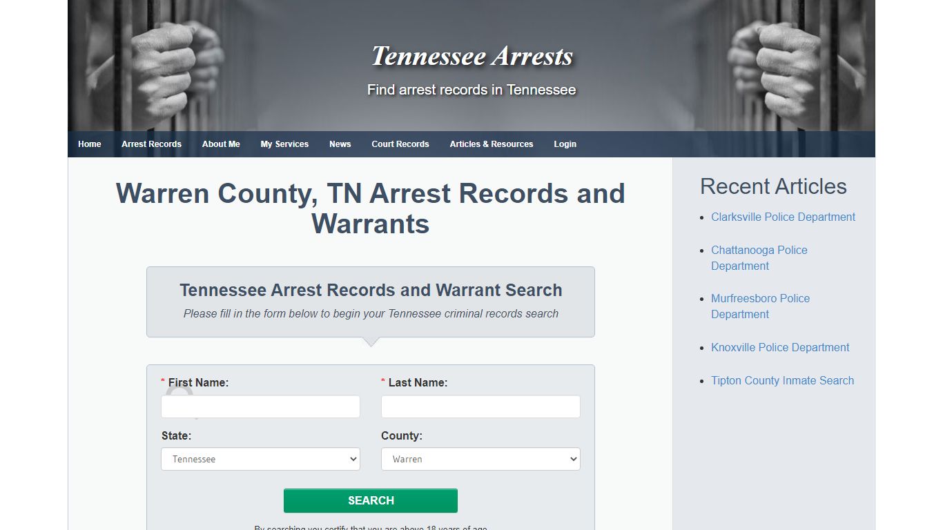 Warren County, TN Arrest Records and Warrants - Tennessee Arrests