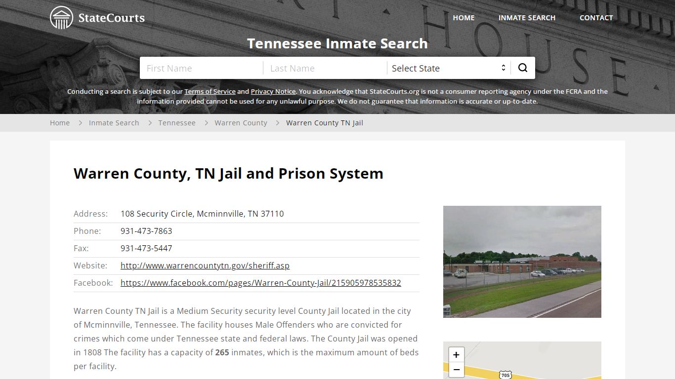 Warren County TN Jail Inmate Records Search, Tennessee - StateCourts